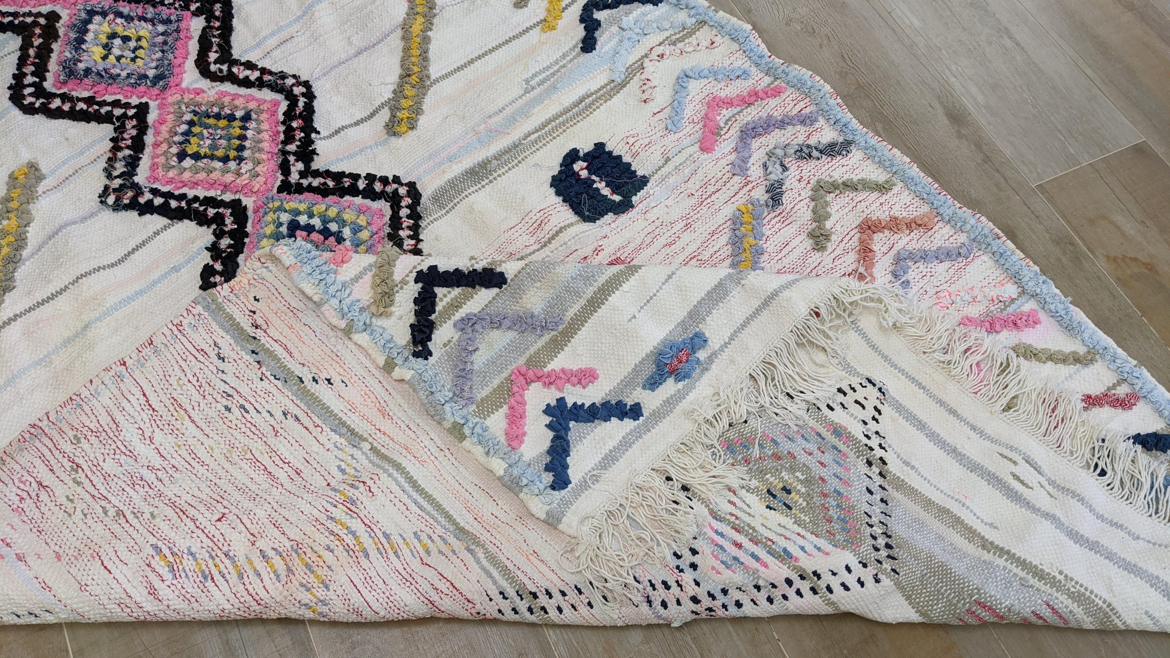 Boucherouite Rug, 215 x 120 cm || 7.05 x 3.94 feet - Image 9