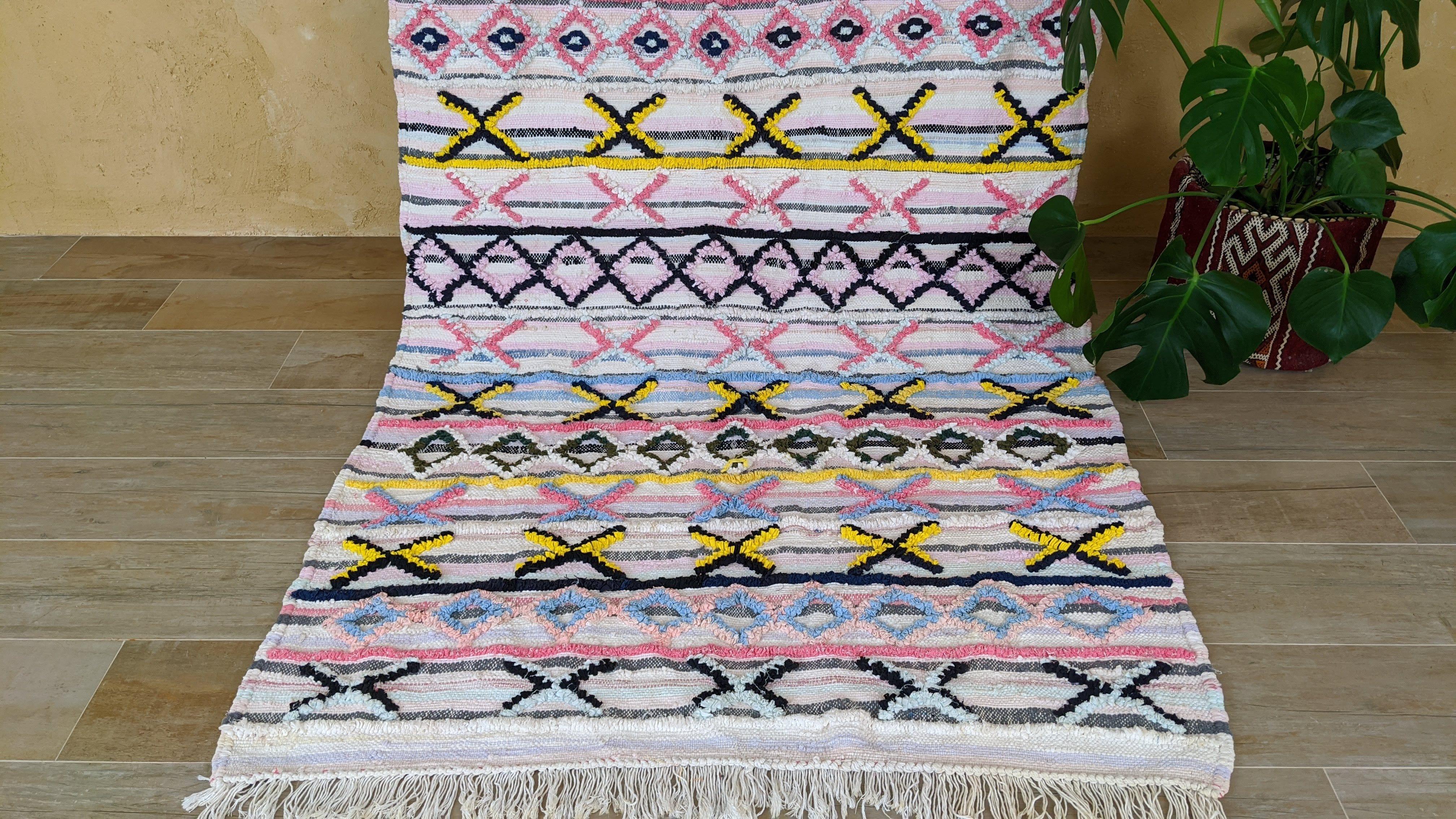 Boucherouite Rug, 215 x 125 cm || 7.05 x 4.1 feet - Image 4