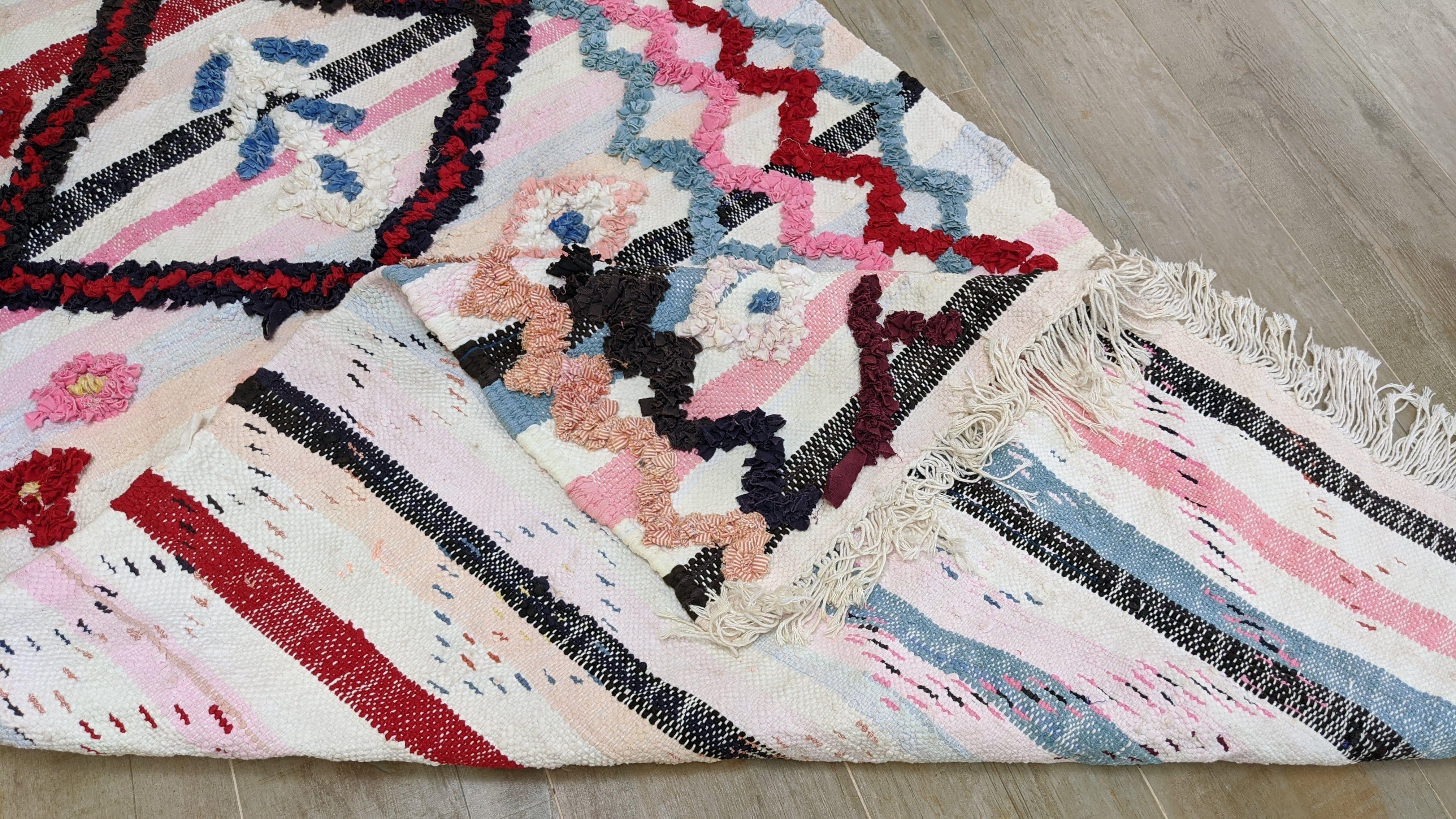 Boucherouite Rug, 220 x 105 cm || 7.22 x 3.44 feet - Image 10