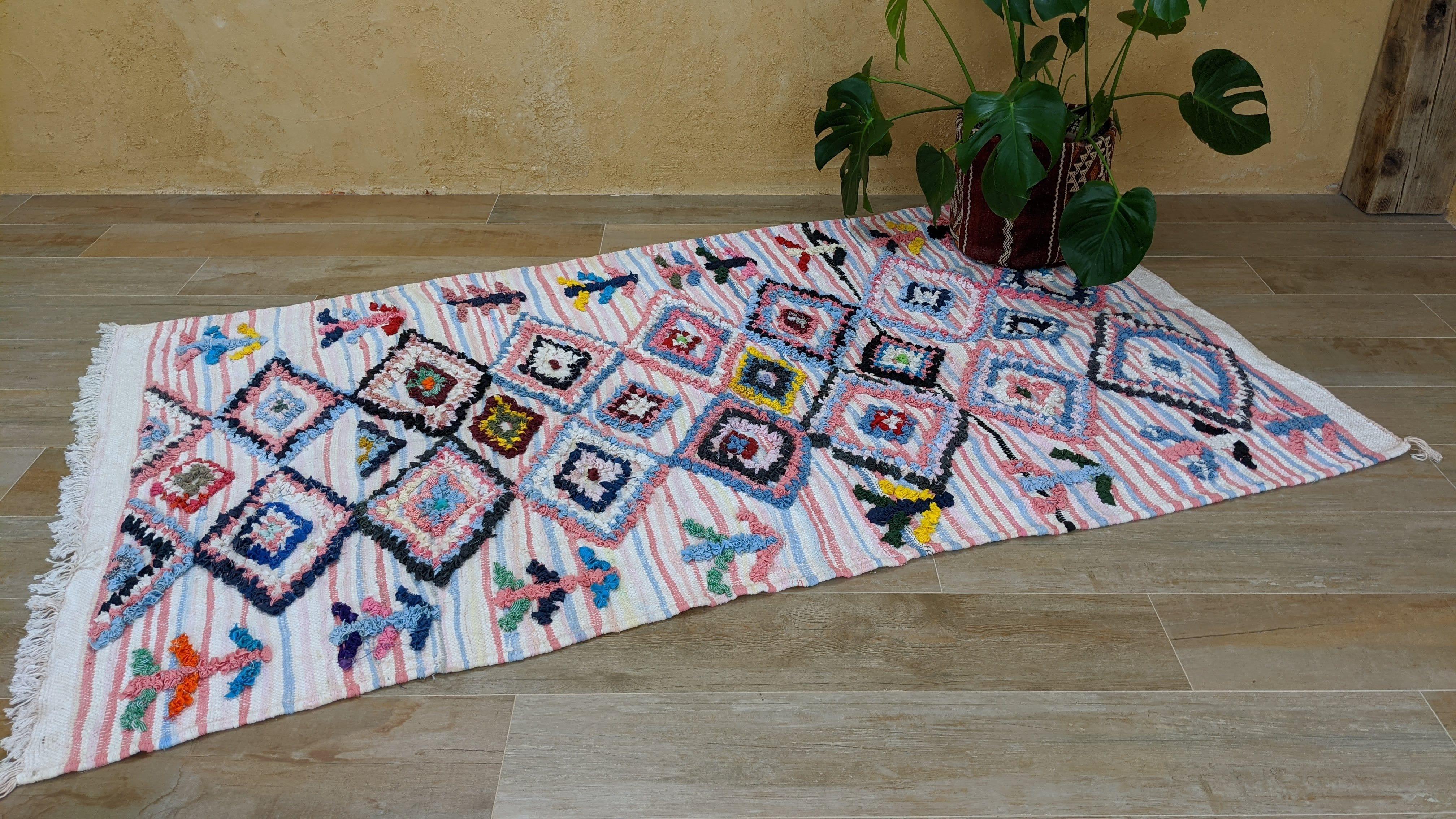 Boucherouite Rug, 220 x 120 cm || 7.22 x 3.94 feet - Image 7