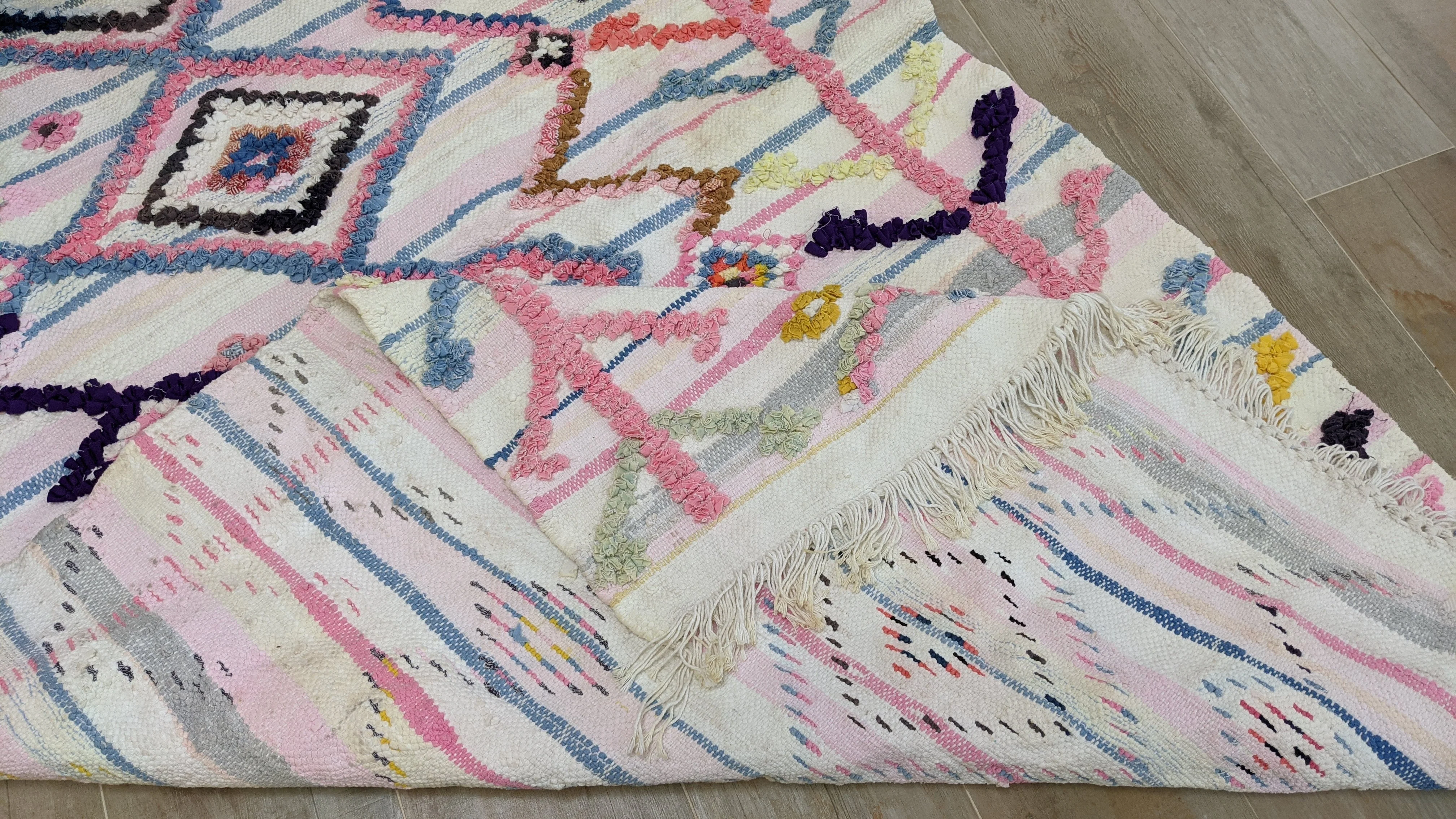 Boucherouite Rug, 225 x 125 cm || 7.38 x 4.1 feet - Image 6