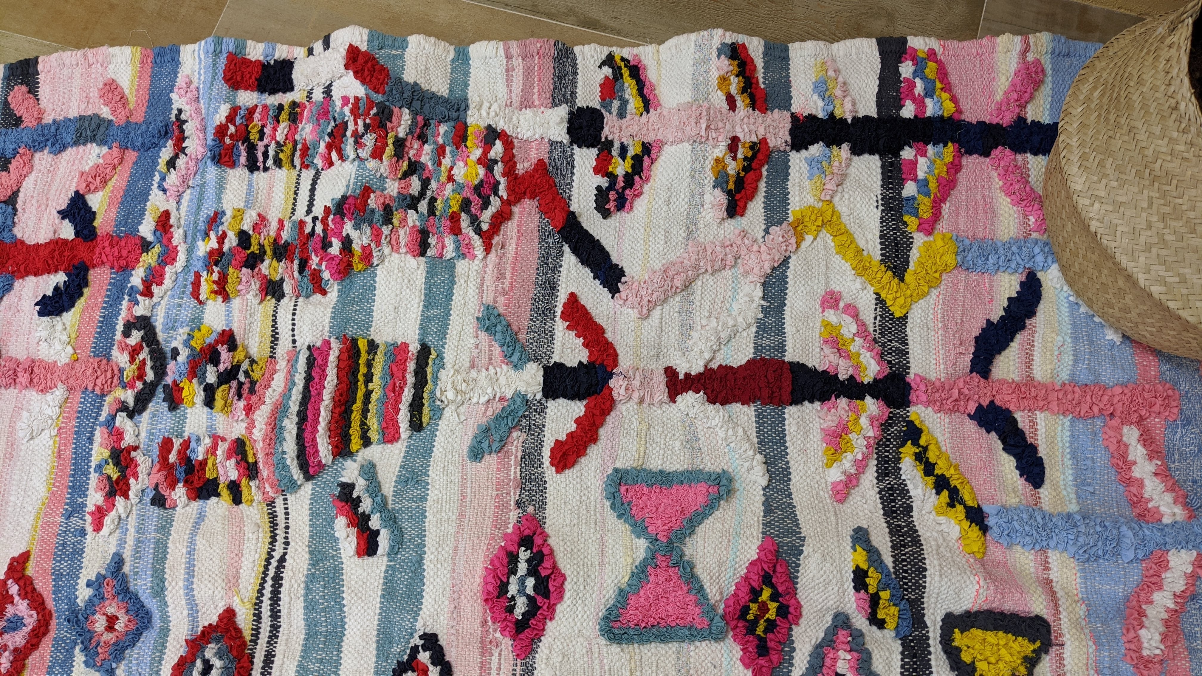 Boucherouite Rug, 230 x 133 cm || 7.55 x 4.36 feet - Image 3