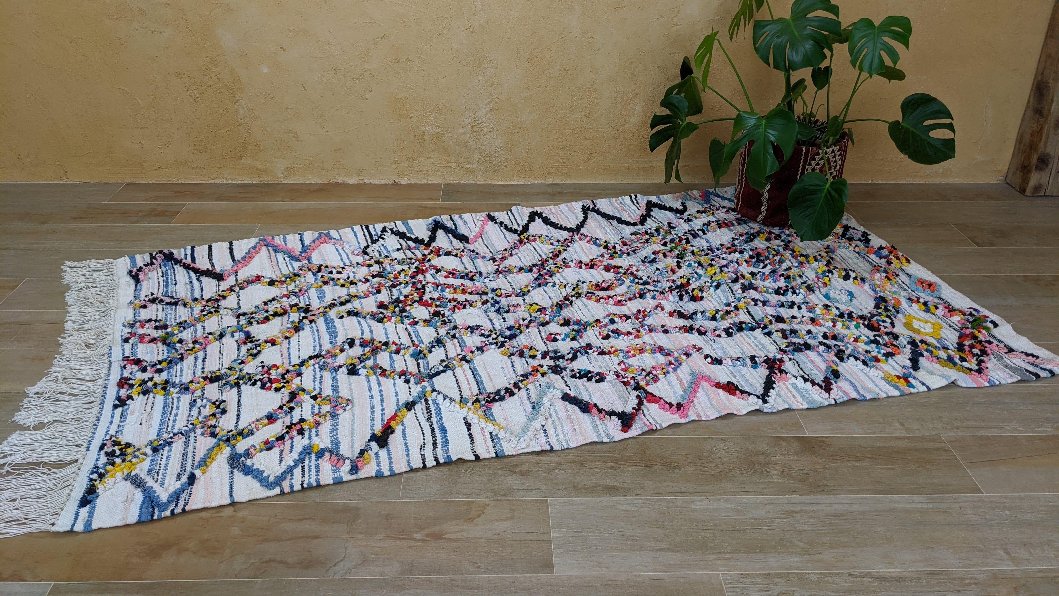 Boucherouite Rug, 240 x 127 cm || 7.87 x 4.17 feet - Image 6