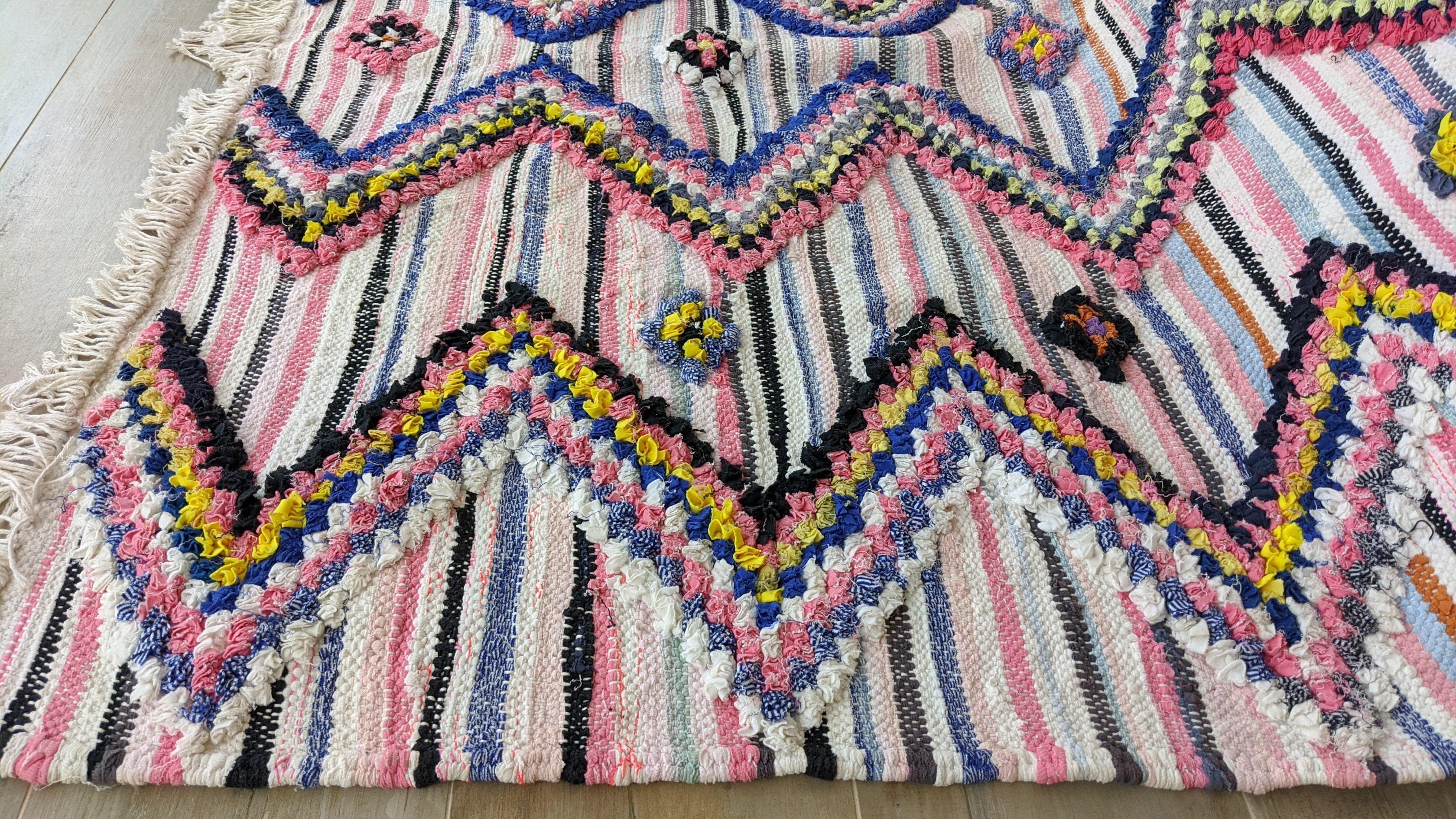Boucherouite Rug, 245 x 135 cm || 8.04 x 4.43 feet - Image 6