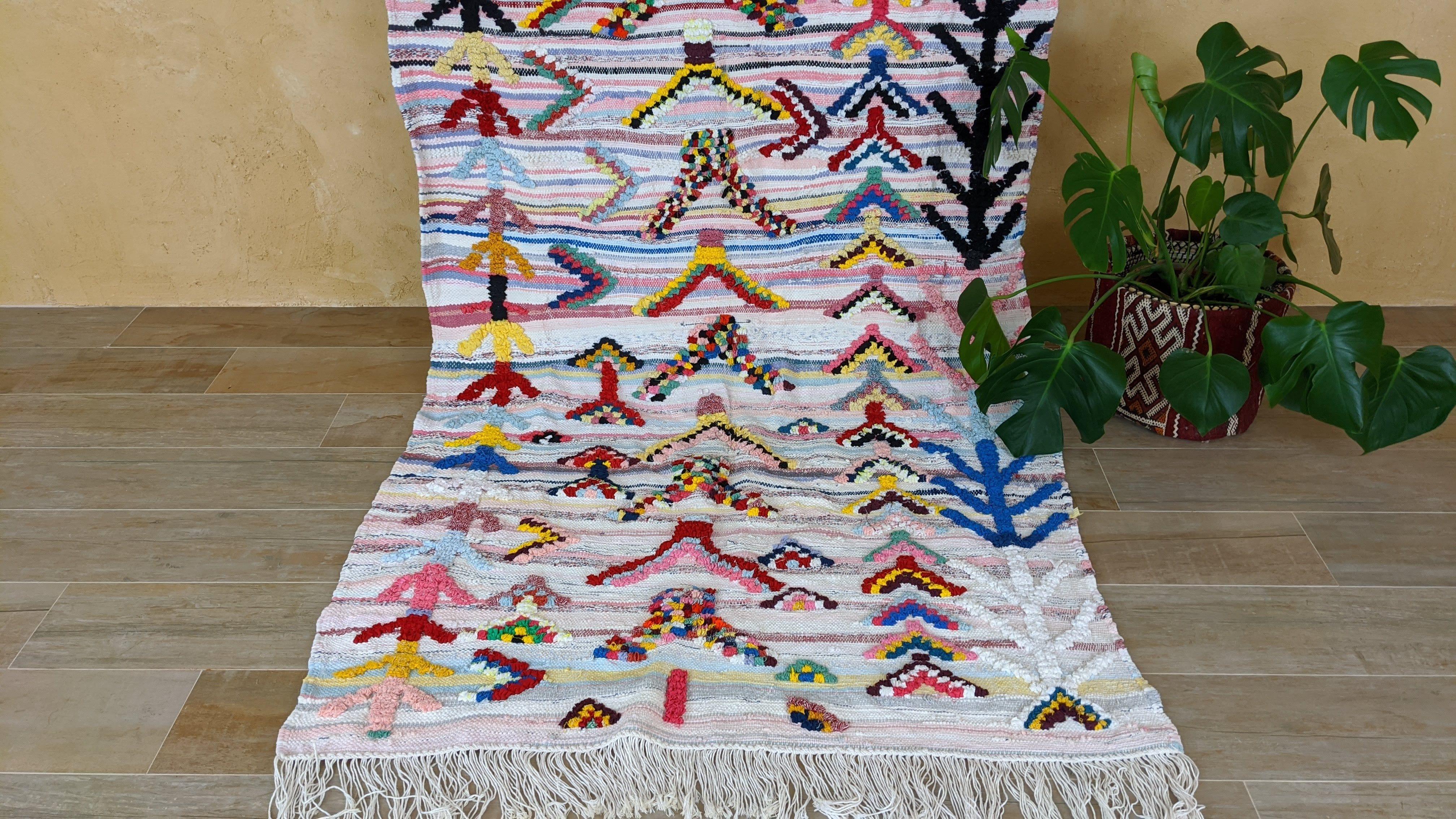 Boucherouite Rug, 250 x 125 cm || 8.2 x 4.1 feet - Image 4