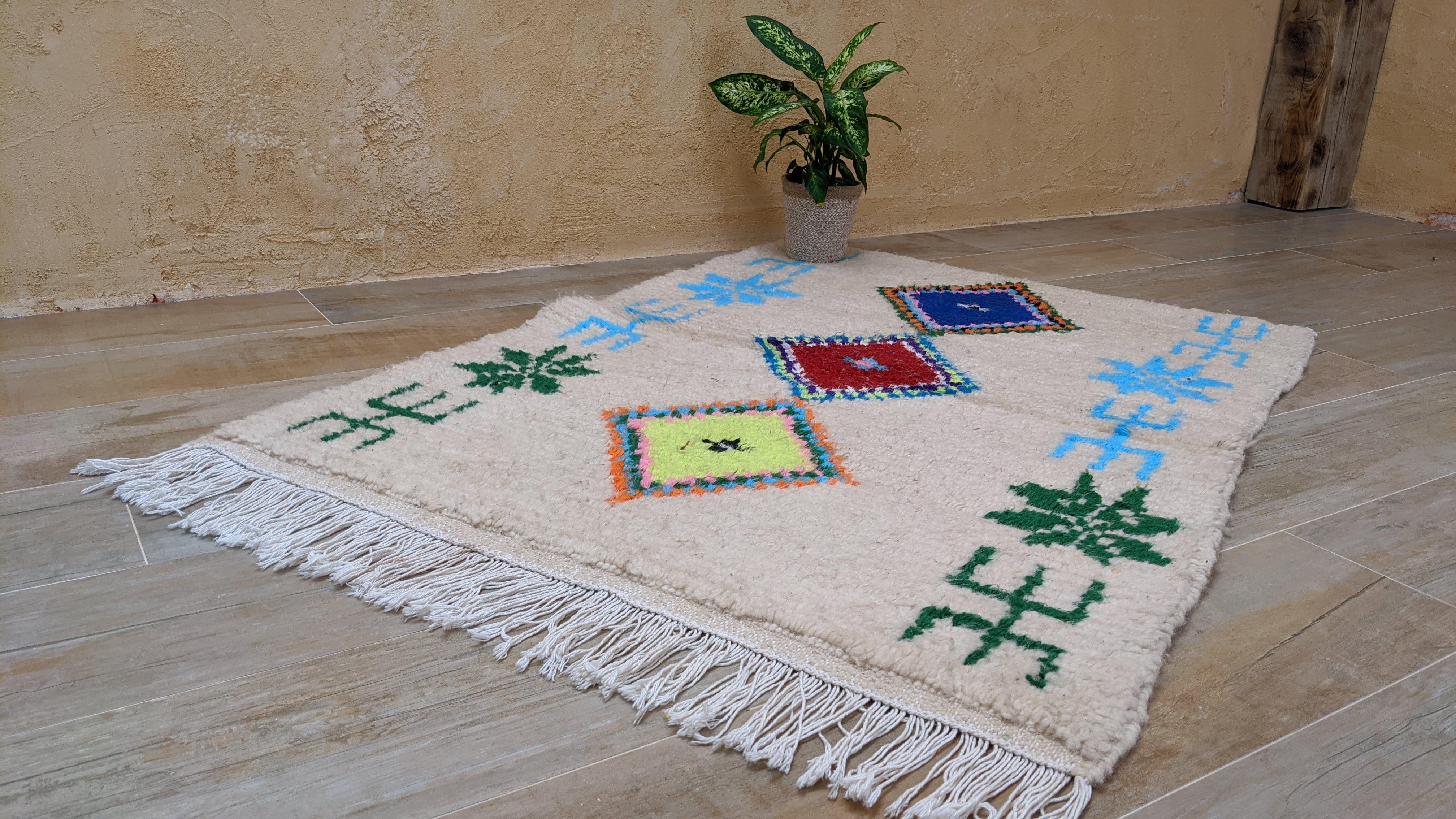 Handmade Azilal rug - 150 x 100 cm || 4.92 x 3.28 feet - Image 8
