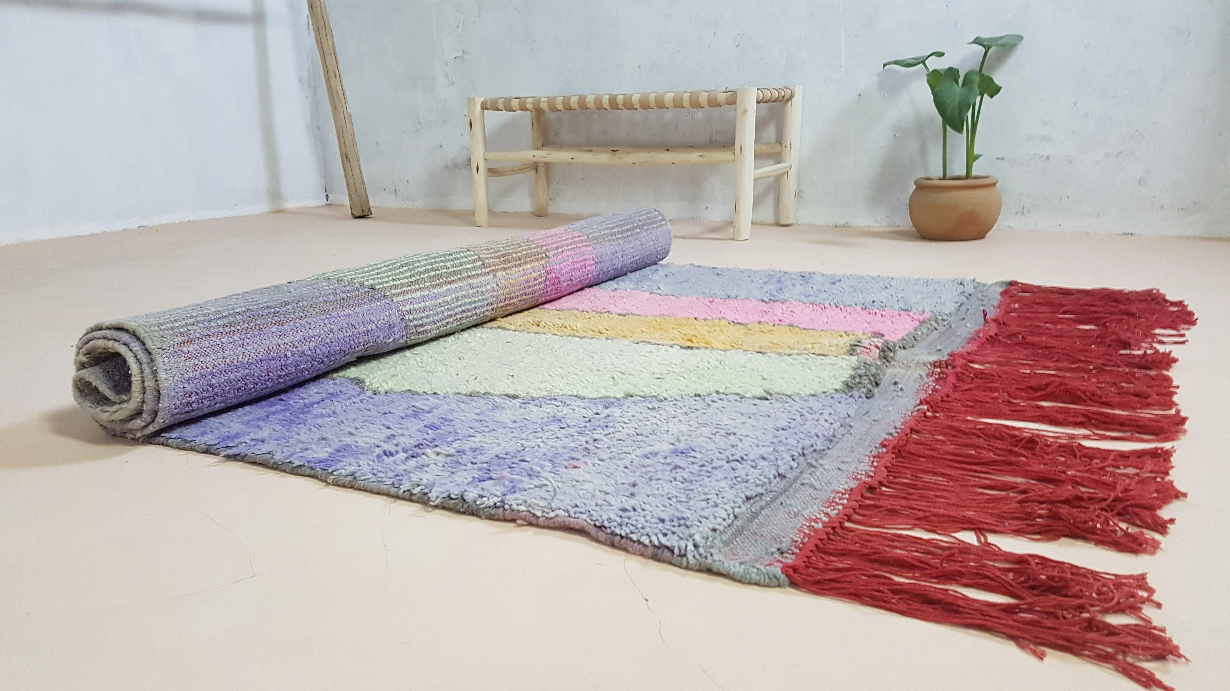 Handmade Azilal rug, 203 x 140 cm || 6.66 x 4.59 feet - Image 5