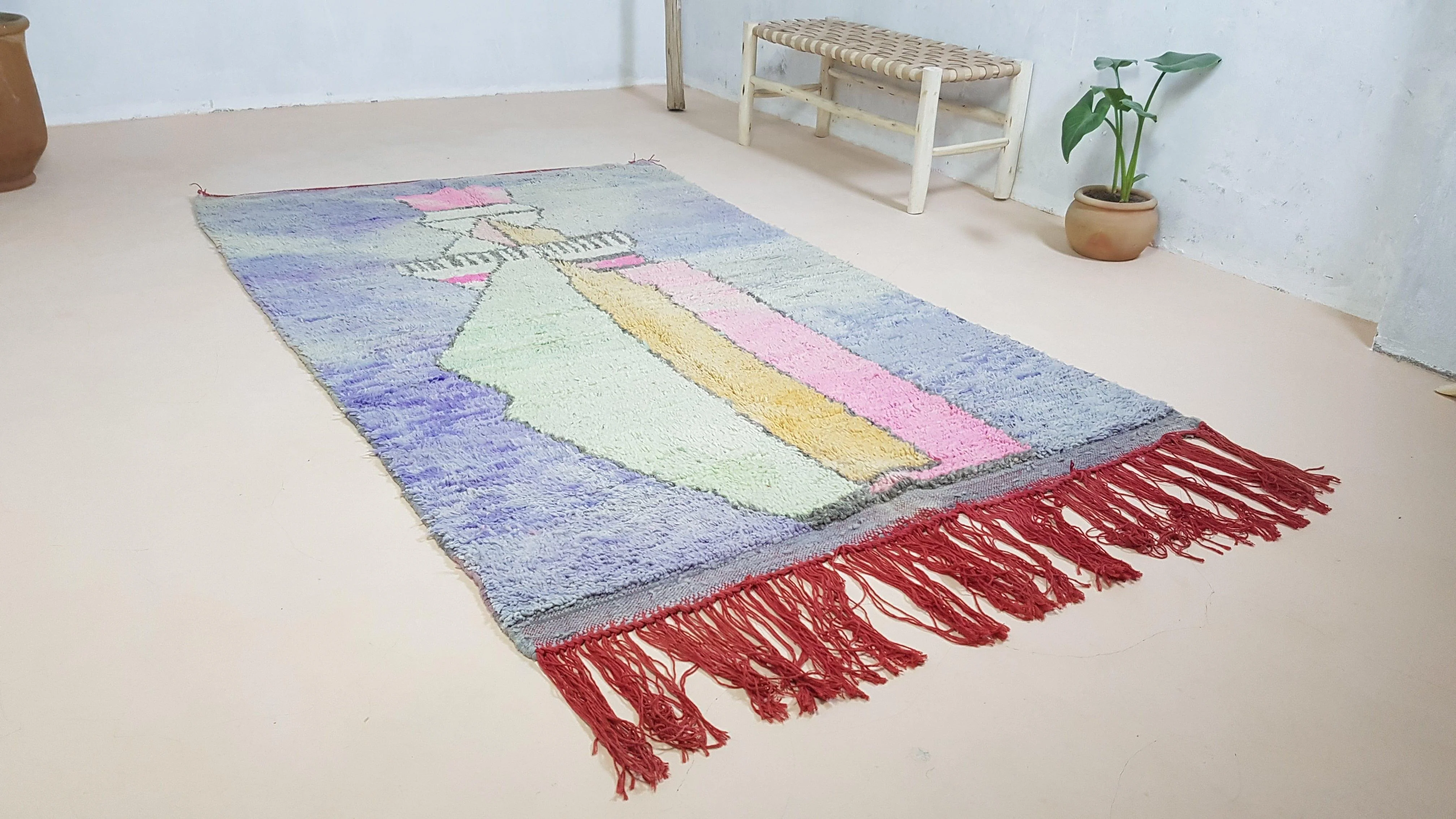 Handmade Azilal rug, 203 x 140 cm || 6.66 x 4.59 feet - Image 6