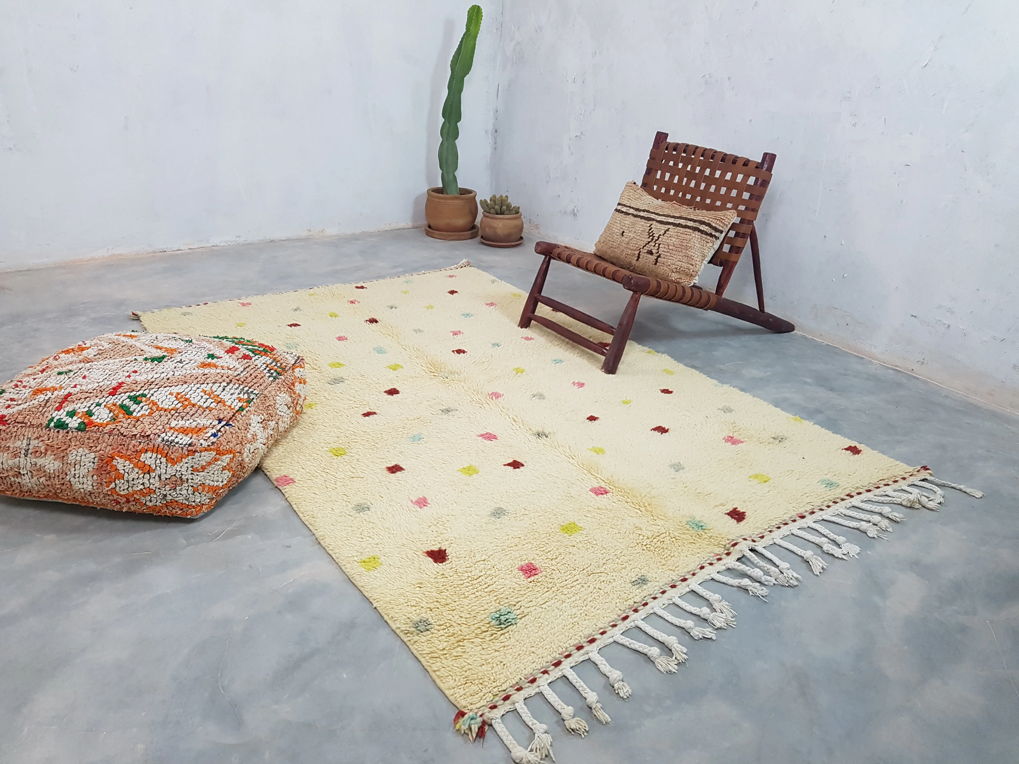 Handmade Azilal Rug, 230 x 150 cm || 7,55 x 4,92 feet,  AZ-118 - Image 4