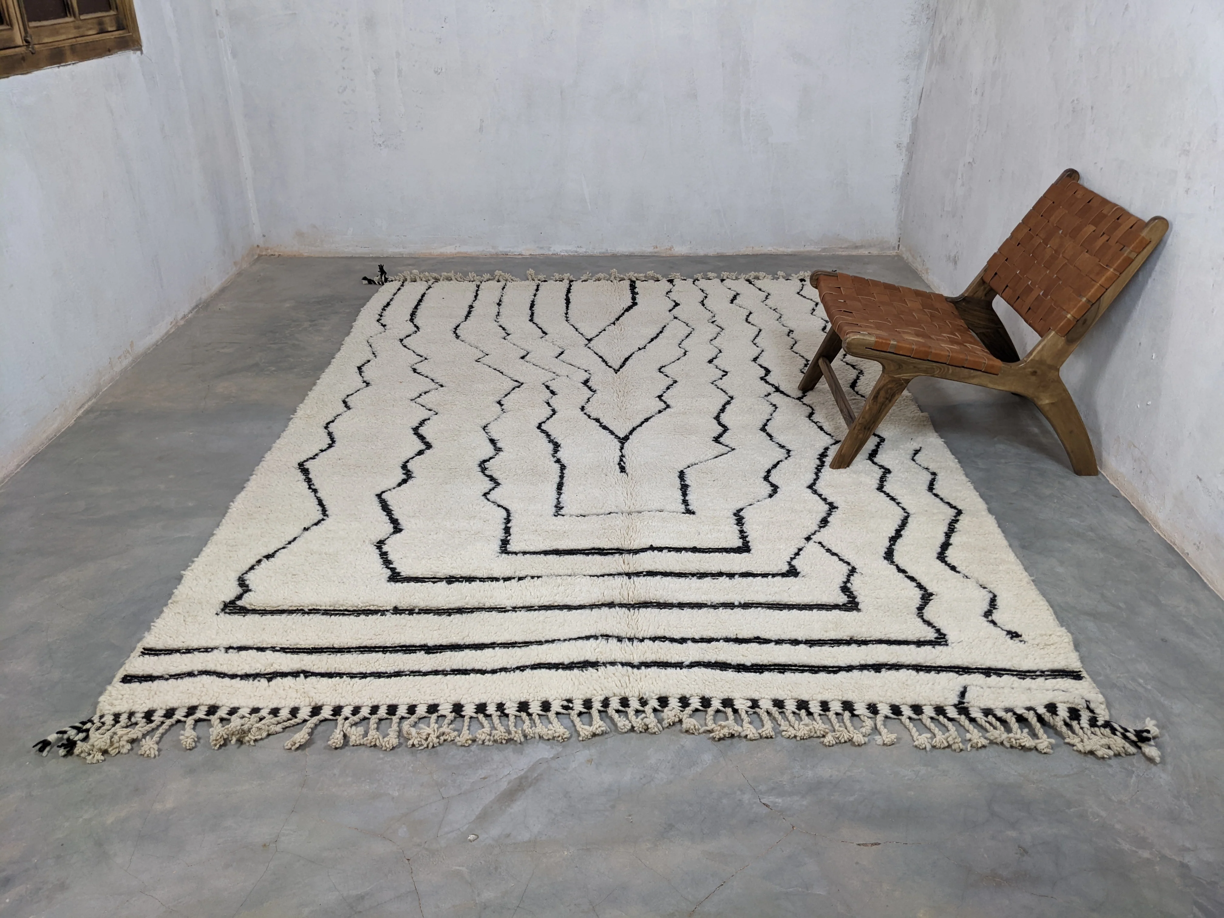 LARGE Beni Ouarain Rug, 285 x 205 cm || 9,35 x 6,73 feet, G-317 - Image 5