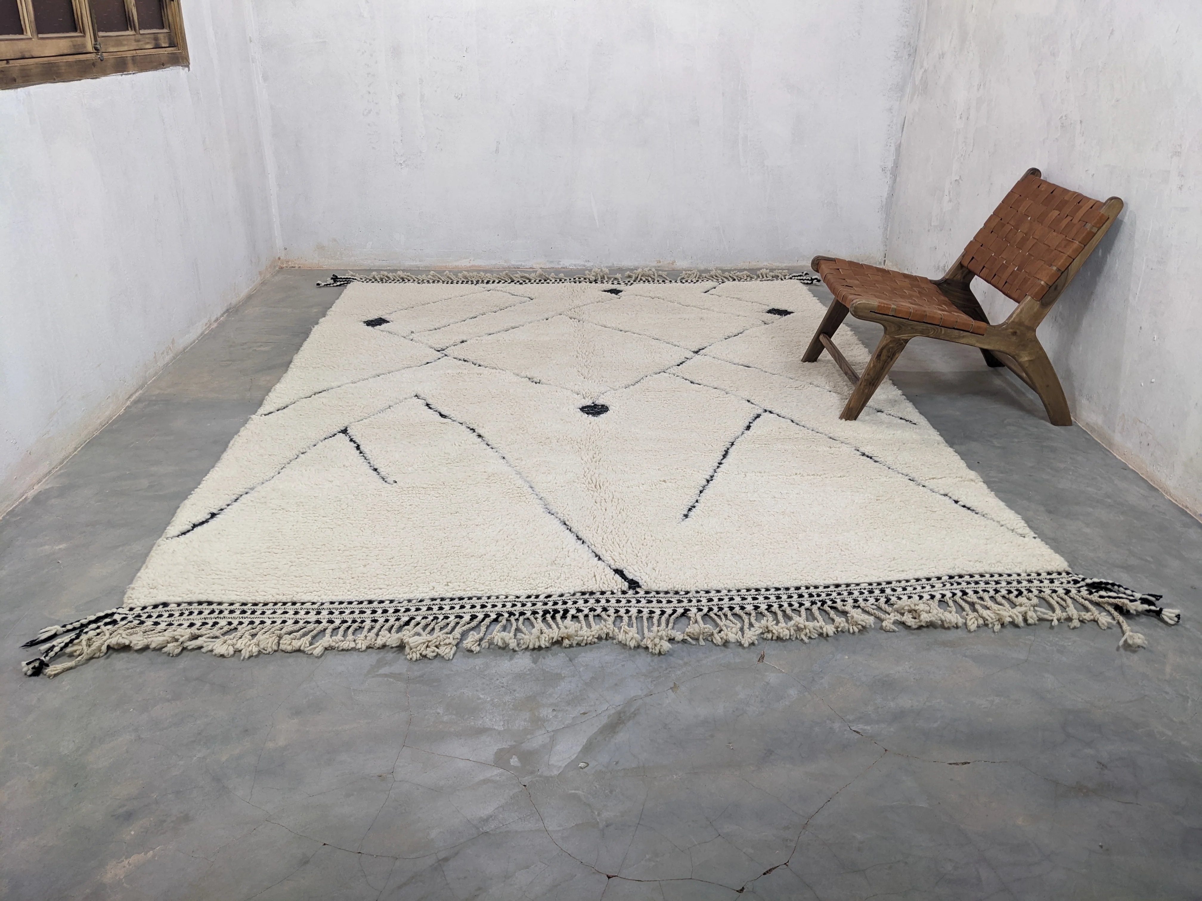 LARGE Beni Ouarain Rug, 285 x 220 cm || 9,35 x 7,22 feet, G-293 - Image 5