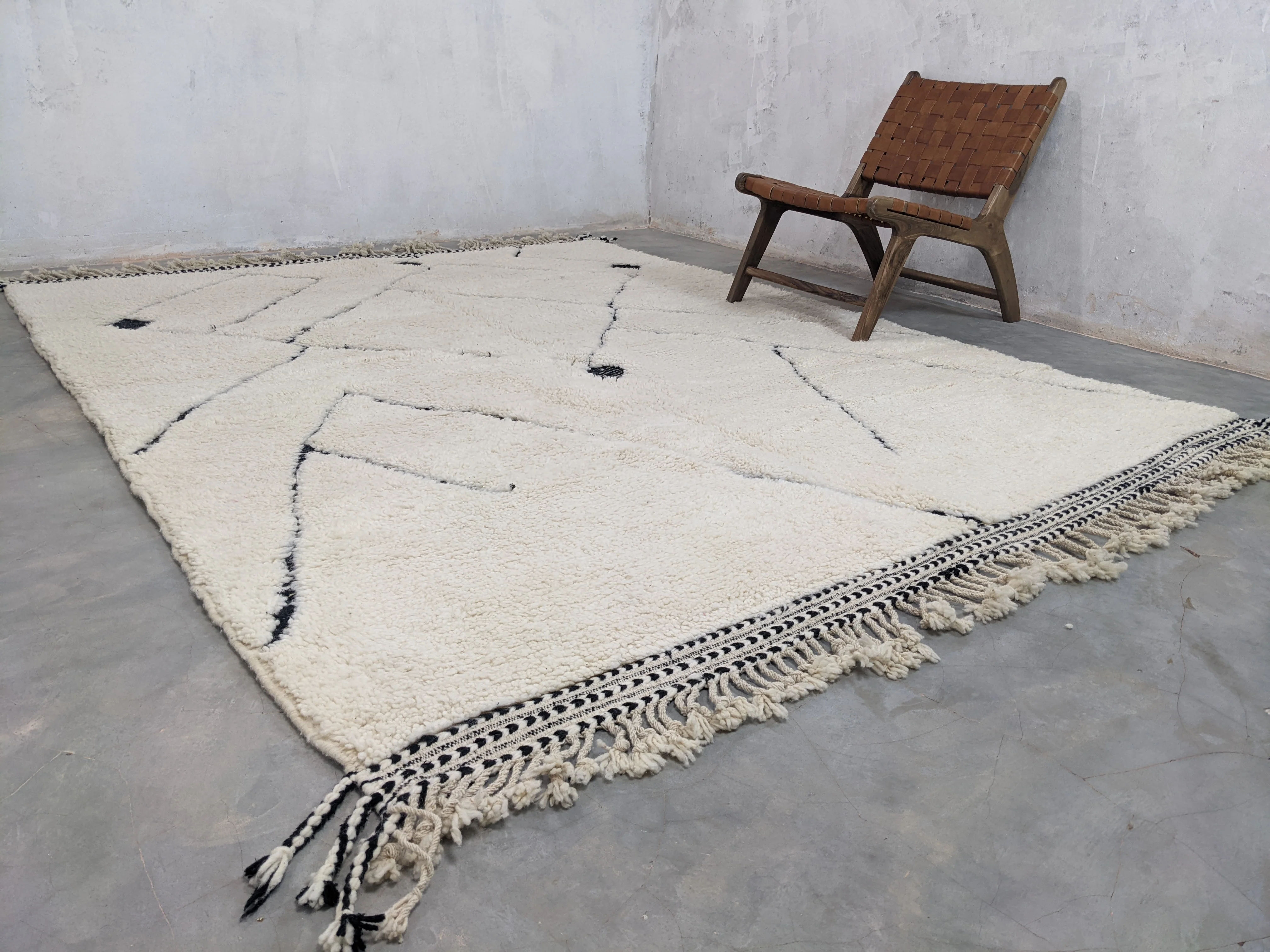 LARGE Beni Ouarain Rug, 285 x 220 cm || 9,35 x 7,22 feet, G-293 - Image 7