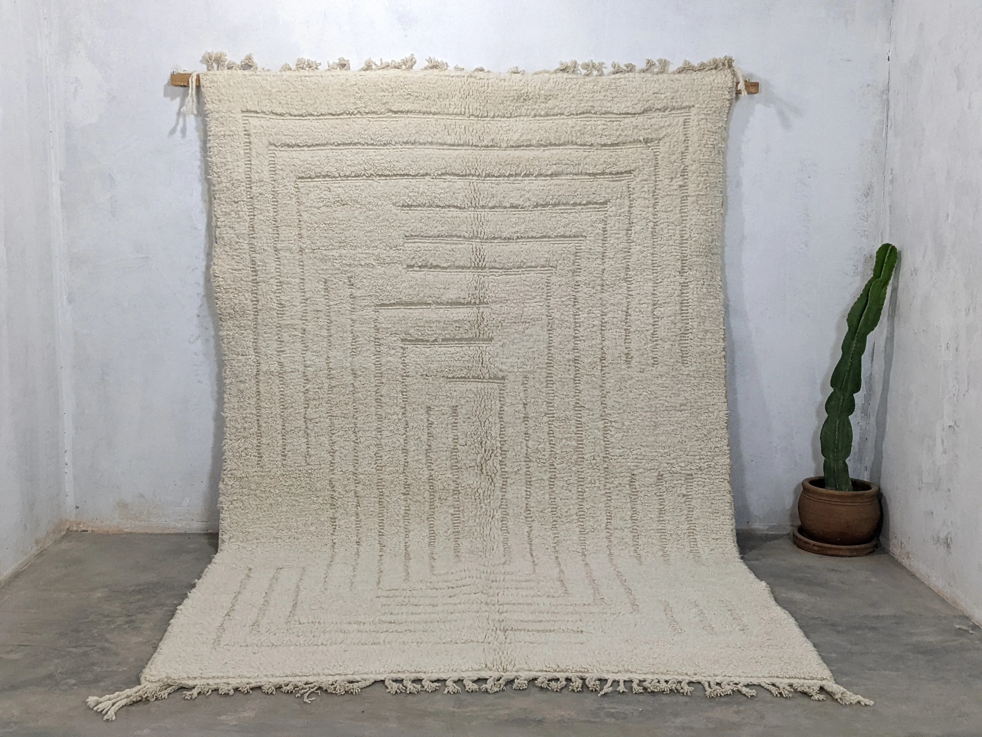 LARGE Beni Ouarain Rug, 295 x 195 cm || 9,68 x 6,4 feet, G-211 - Image 7