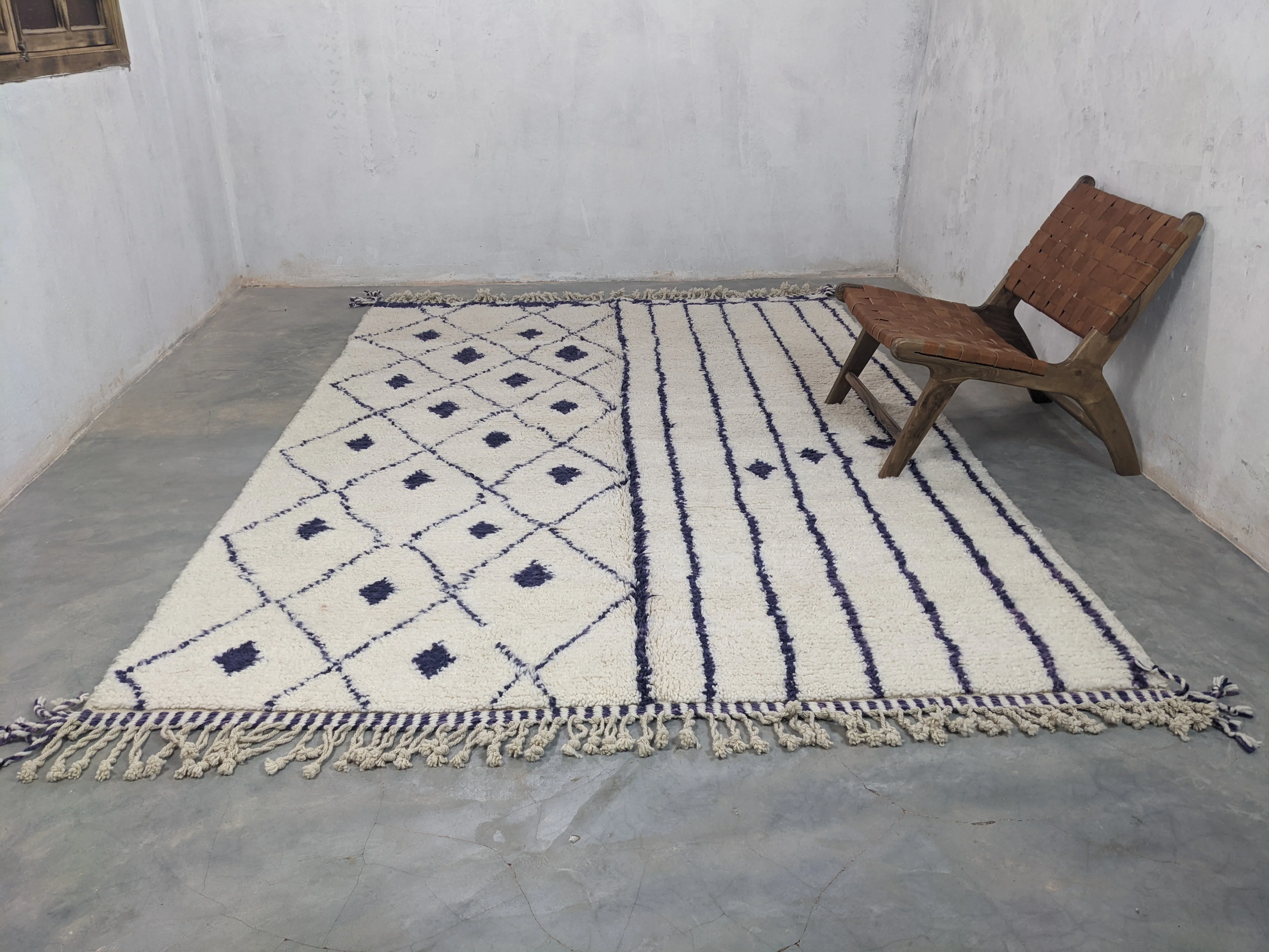 LARGE Beni Ouarain Rug, 295 x 210 cm || 9,68 x 6,89 feet, G-281 - Image 5