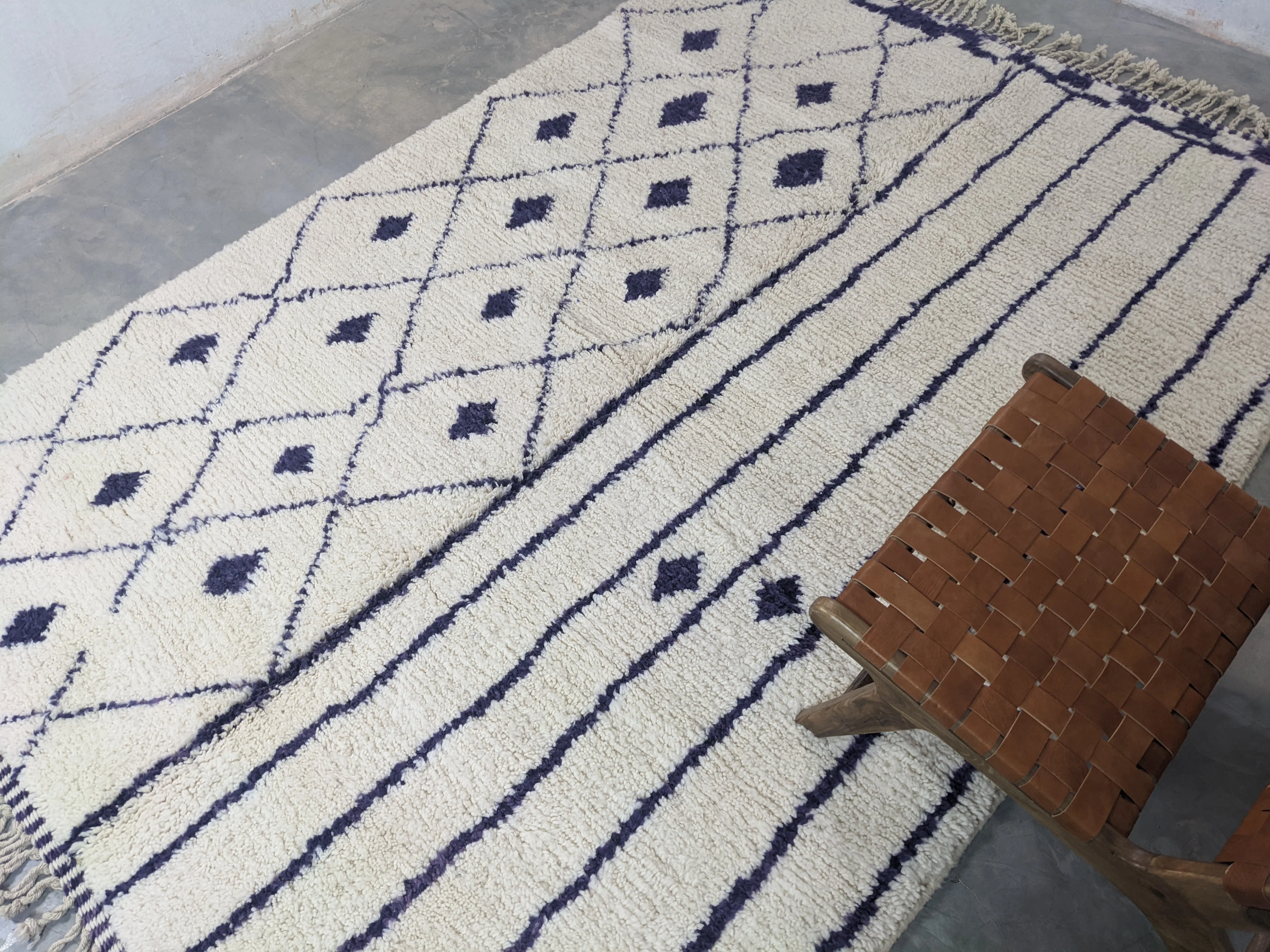 LARGE Beni Ouarain Rug, 295 x 210 cm || 9,68 x 6,89 feet, G-281 - Image 6