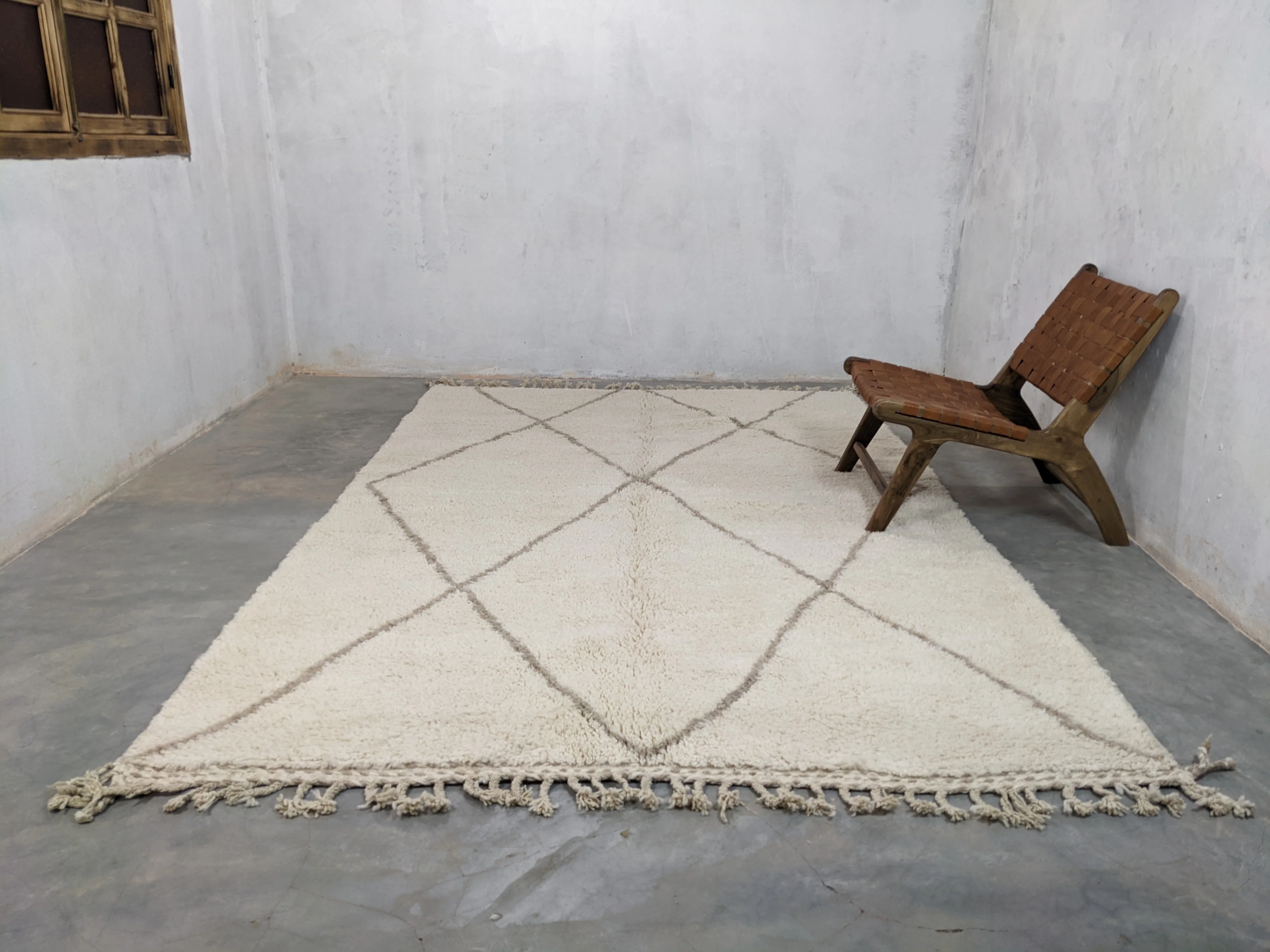 LARGE Beni Ouarain Rug, 300 x 195 cm || 9,84 x 6,4 feet, G-292 - Image 5