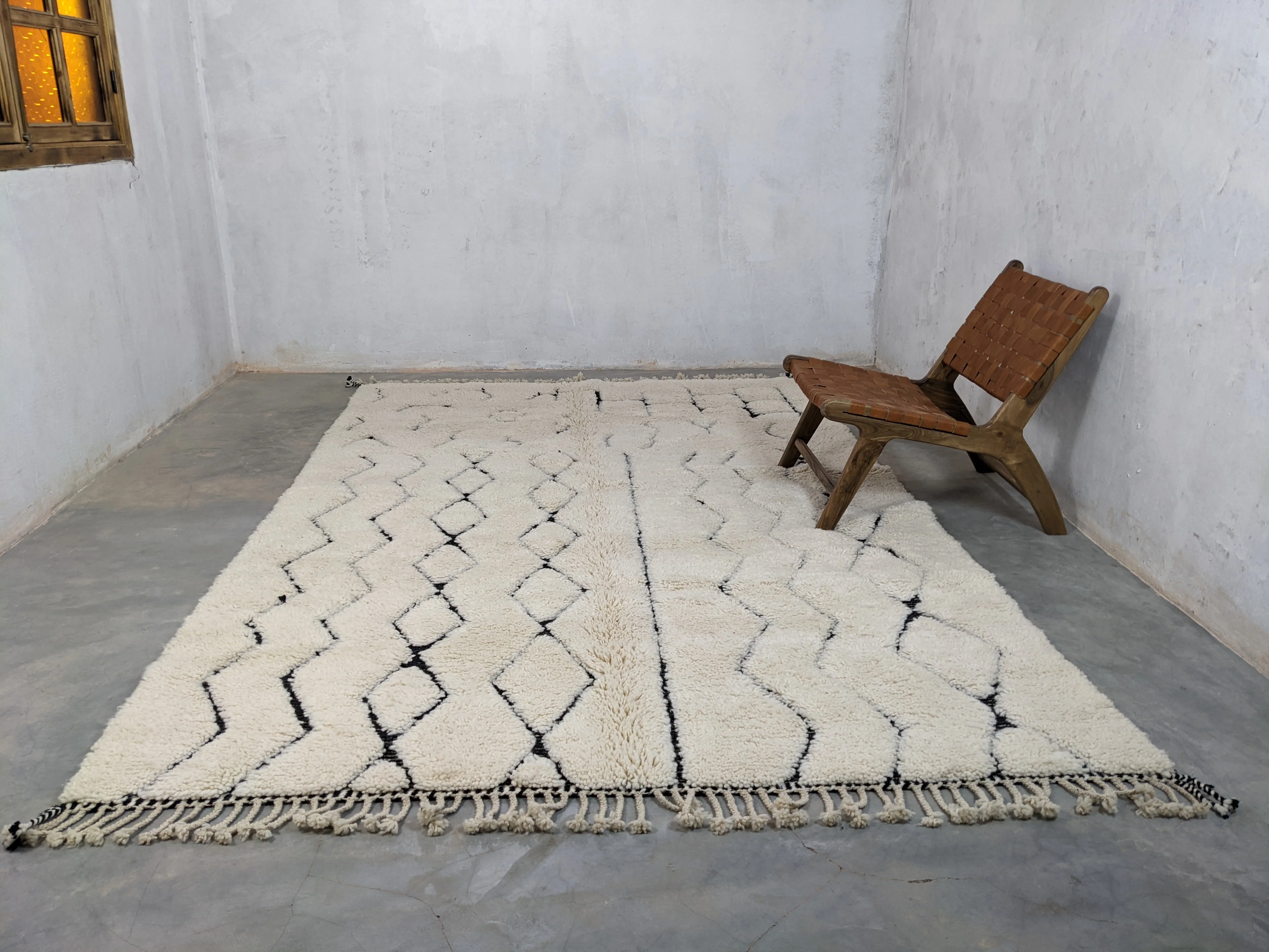LARGE Beni Ouarain Rug, 305 x 204 cm || 10,01 x 6,69 feet, G-272 - Image 5