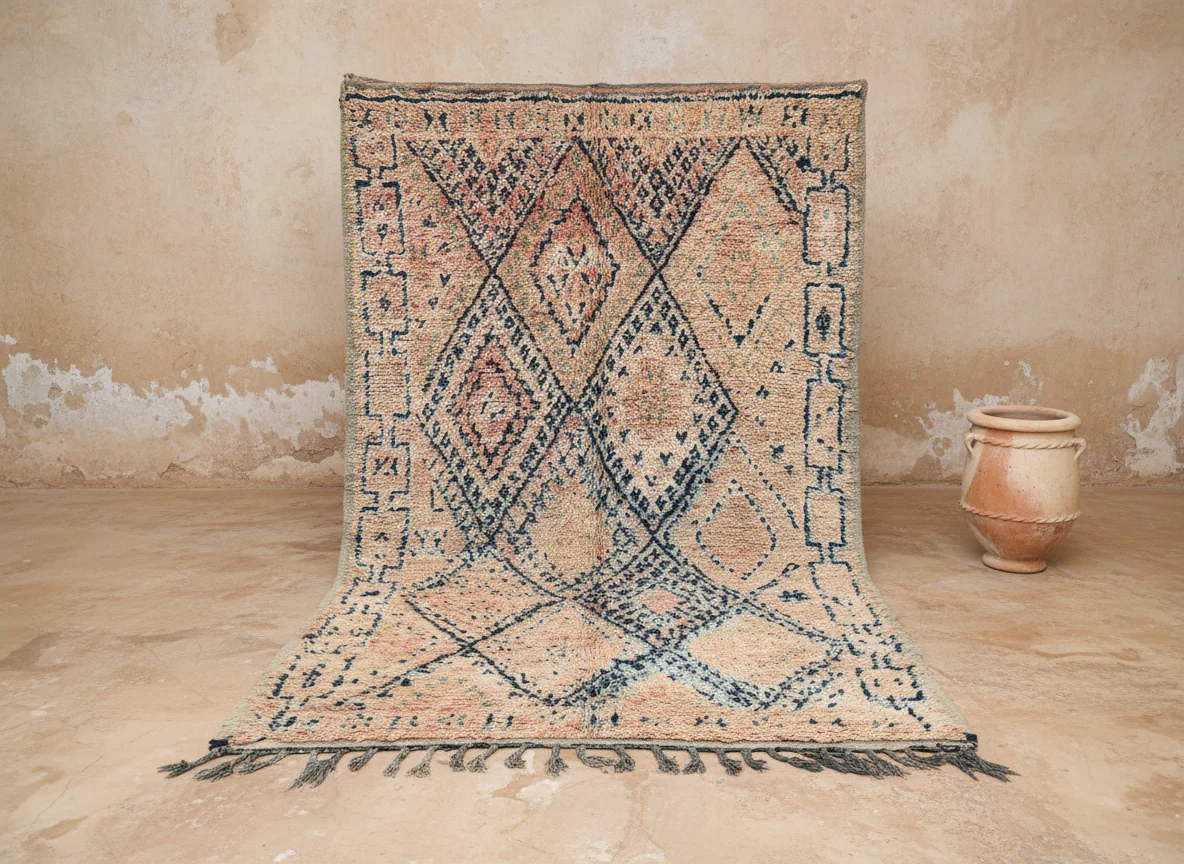 Vintage 1970s Beni M’Guild Rug, 340 x 195 cm, V-254