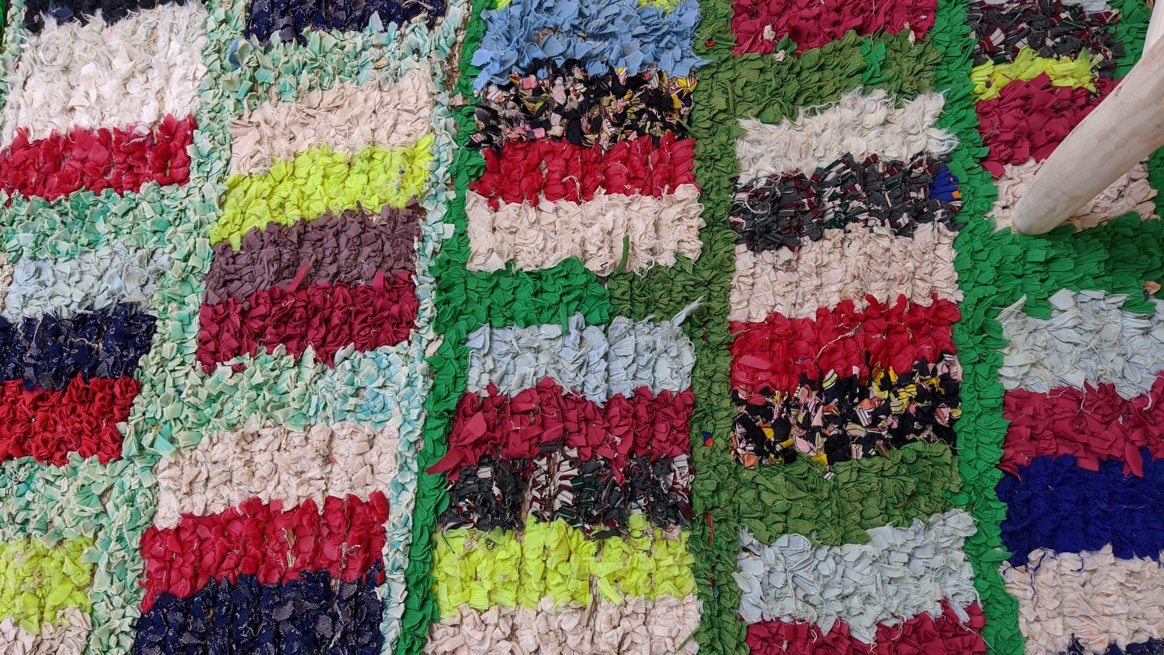 Vintage Boucherouite Rug - 185 x 105 cm || 6.07 x 3.44 feet - Image 4