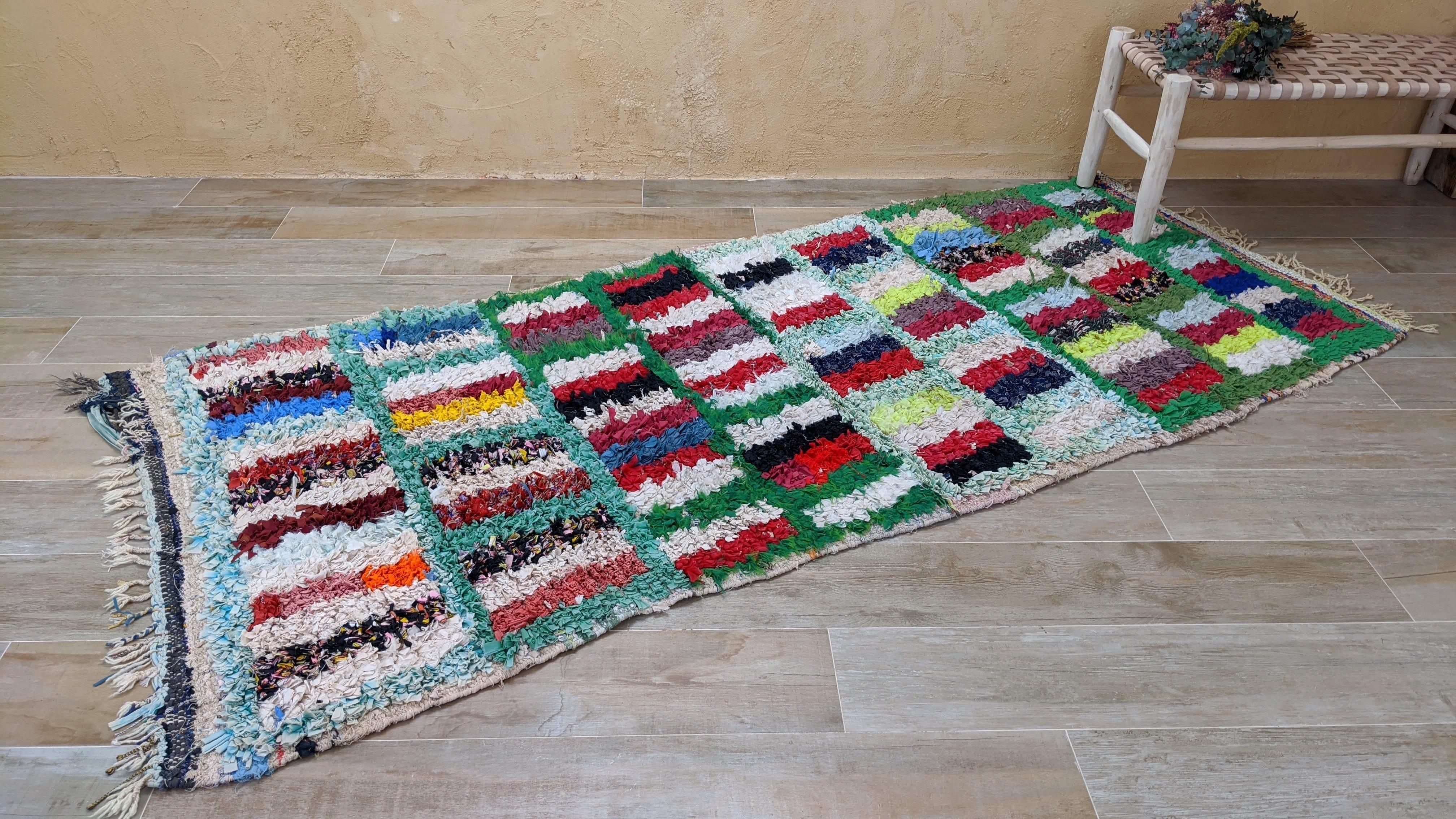 Vintage Boucherouite Rug - 185 x 105 cm || 6.07 x 3.44 feet - Image 5