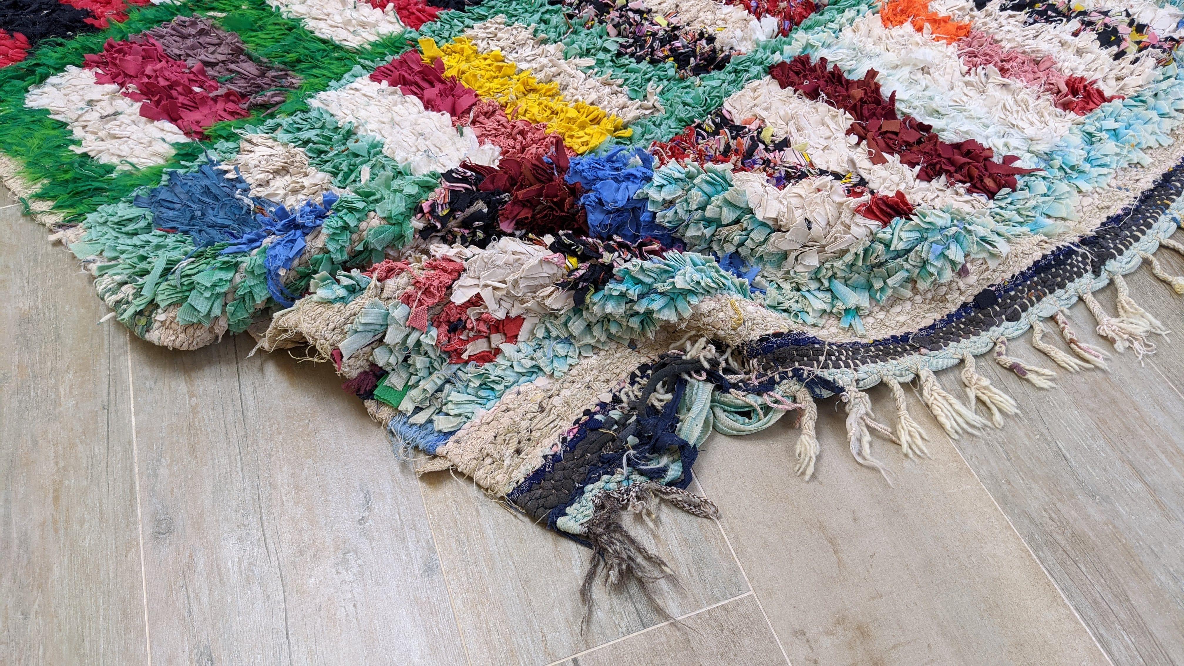Vintage Boucherouite Rug - 185 x 105 cm || 6.07 x 3.44 feet - Image 8