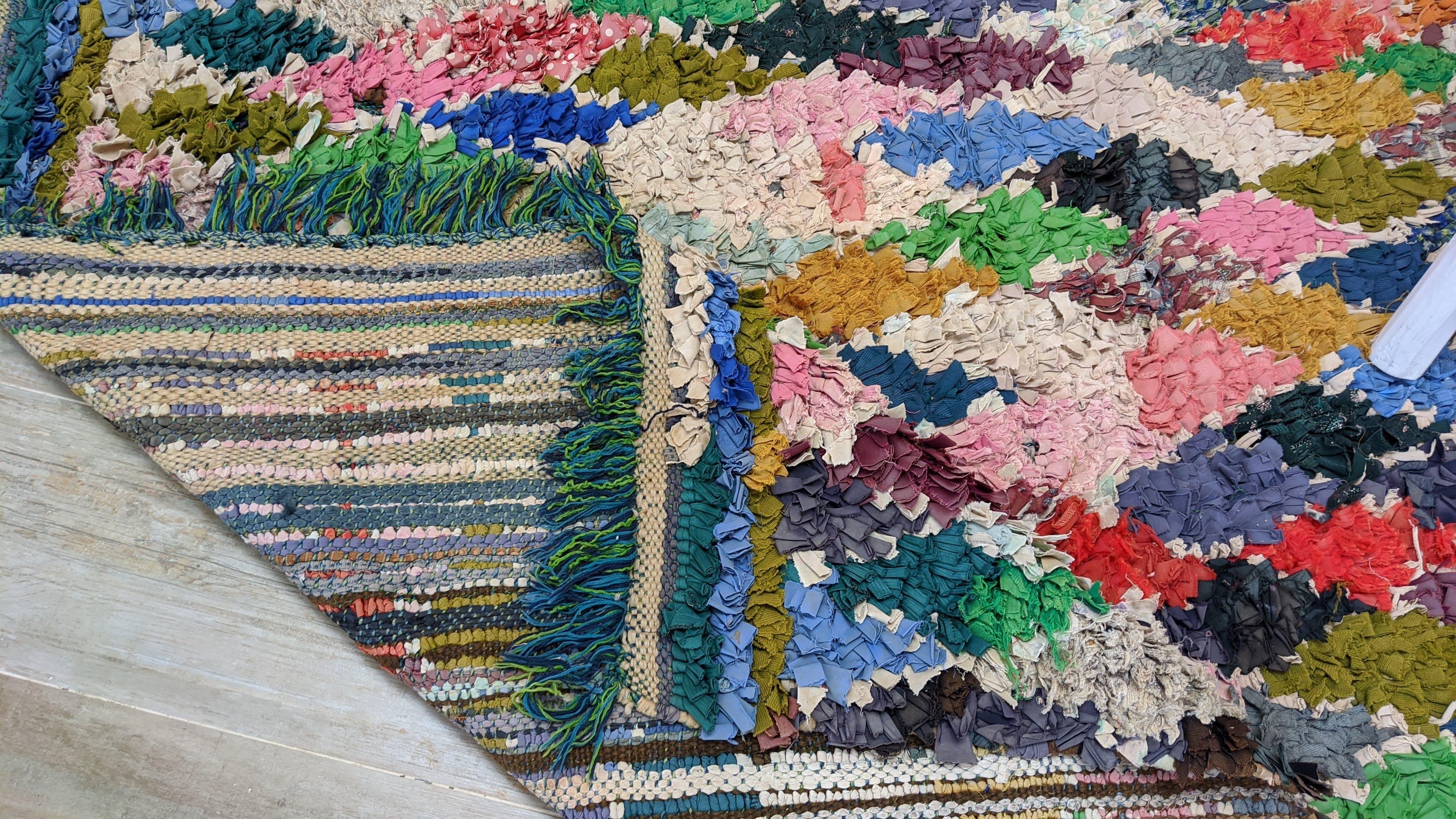 Vintage Boucherouite Rug - 185 x 130 cm || 6.07 x 4.27 feet - Image 10