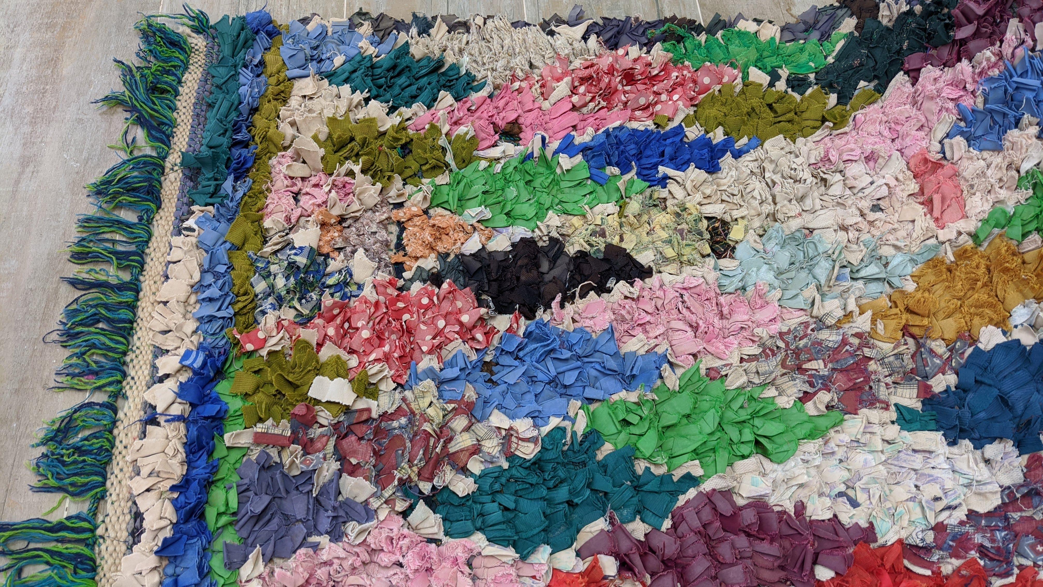Vintage Boucherouite Rug - 185 x 130 cm || 6.07 x 4.27 feet - Image 7