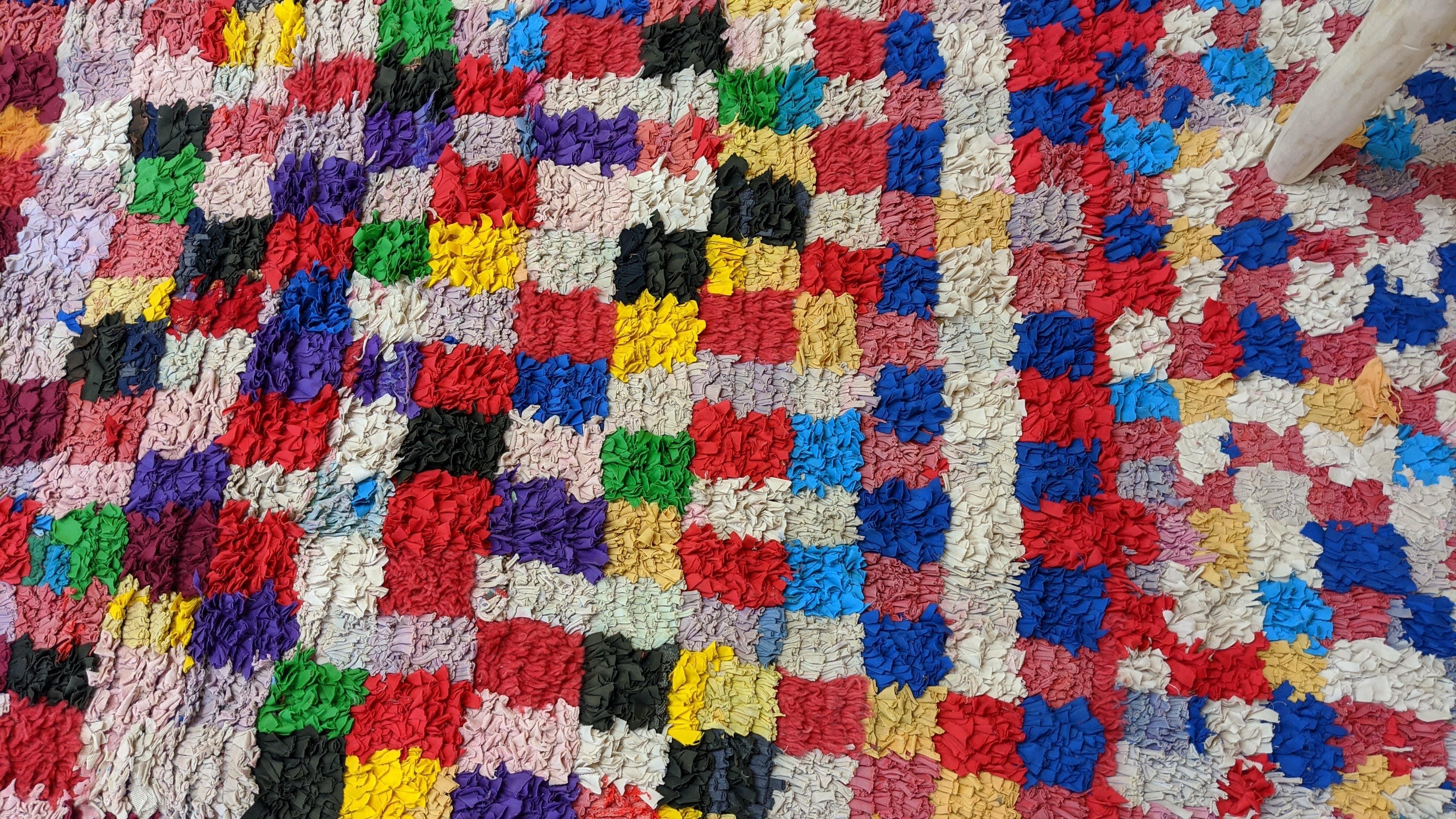 Vintage Boucherouite Rug - 255 x 115 cm || 8.37 x 3.77 feet - Image 4