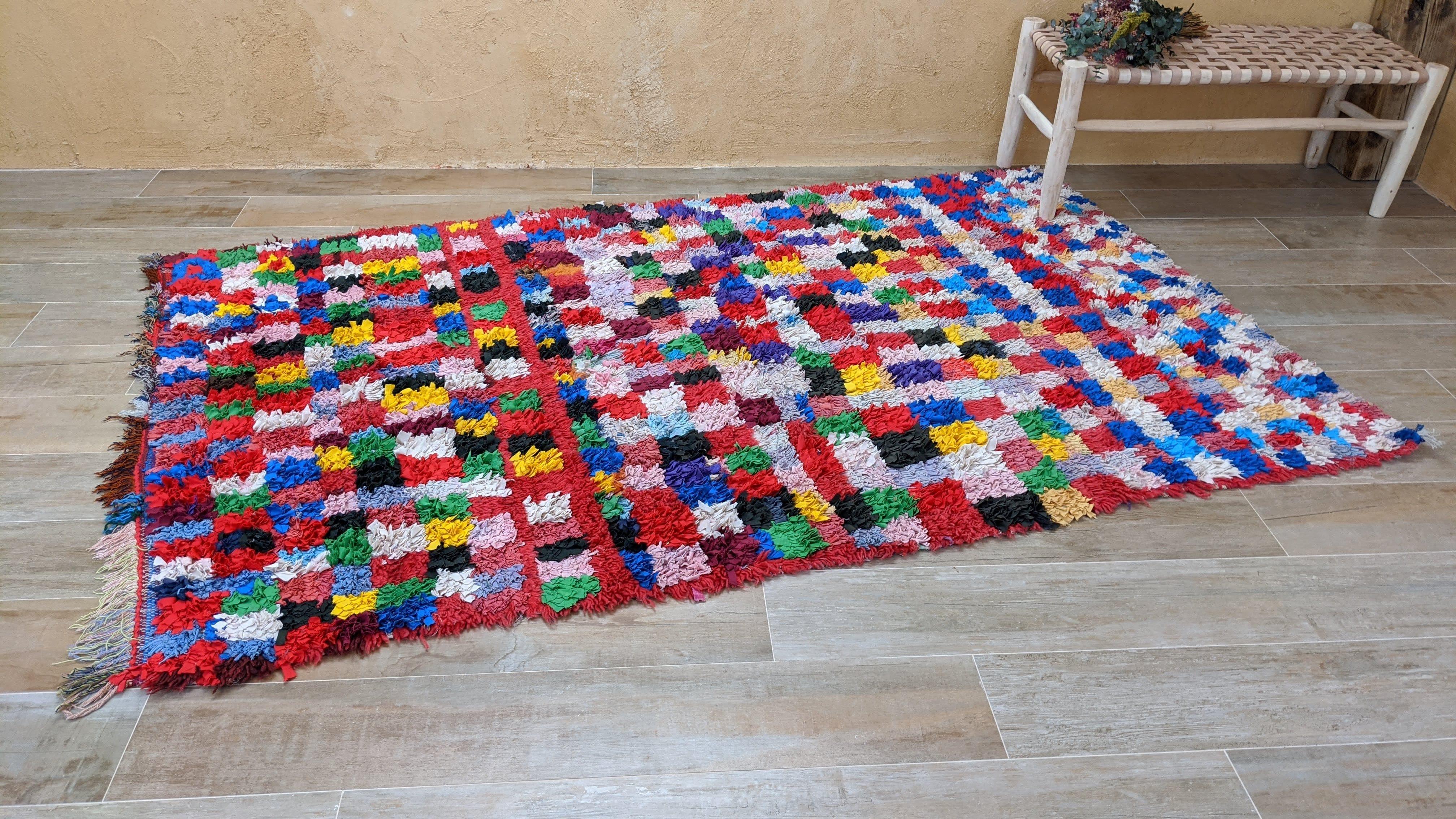 Vintage Boucherouite Rug - 255 x 115 cm || 8.37 x 3.77 feet - Image 5