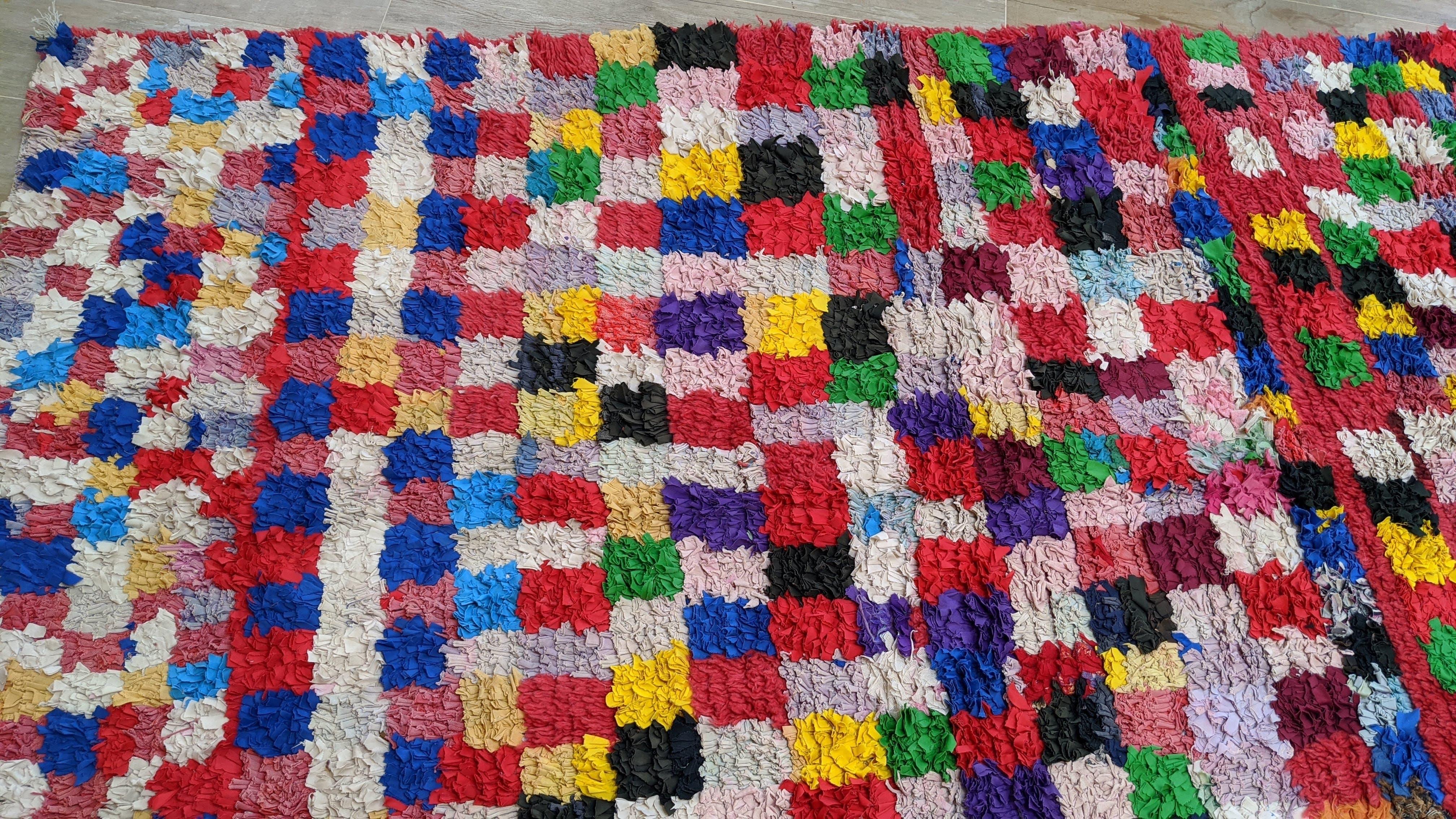 Vintage Boucherouite Rug - 255 x 115 cm || 8.37 x 3.77 feet - Image 6