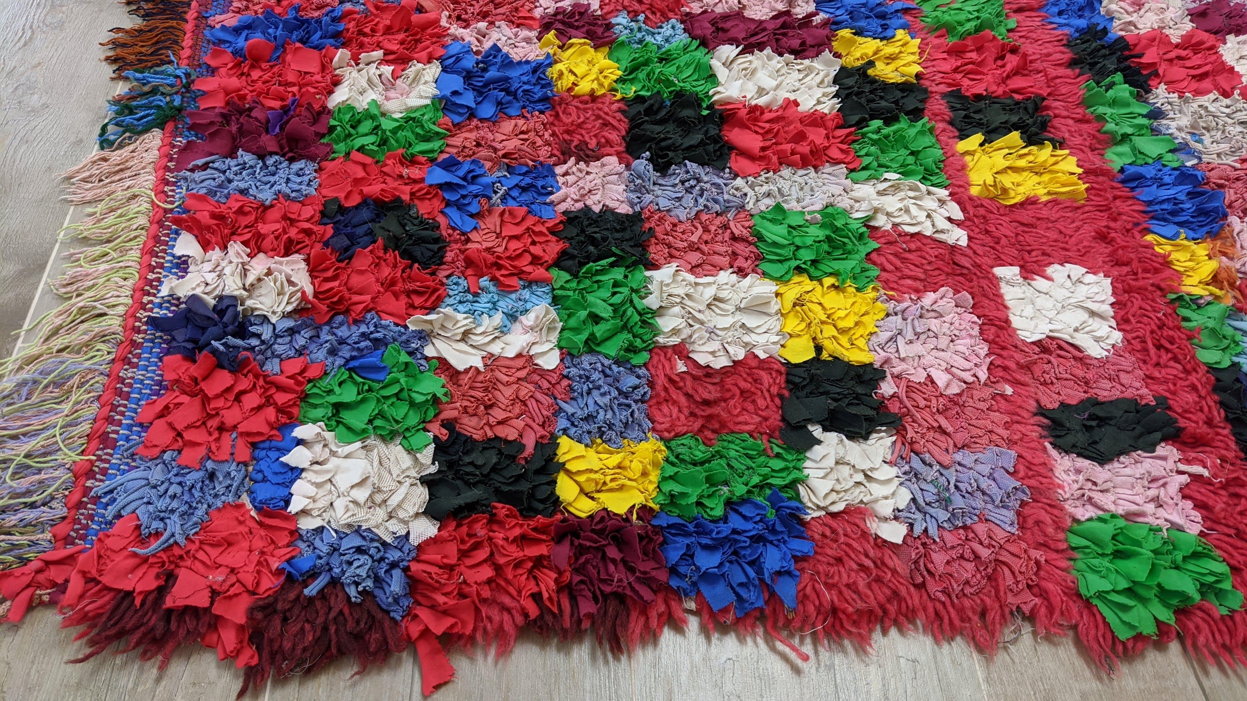 Vintage Boucherouite Rug - 255 x 115 cm || 8.37 x 3.77 feet - Image 7