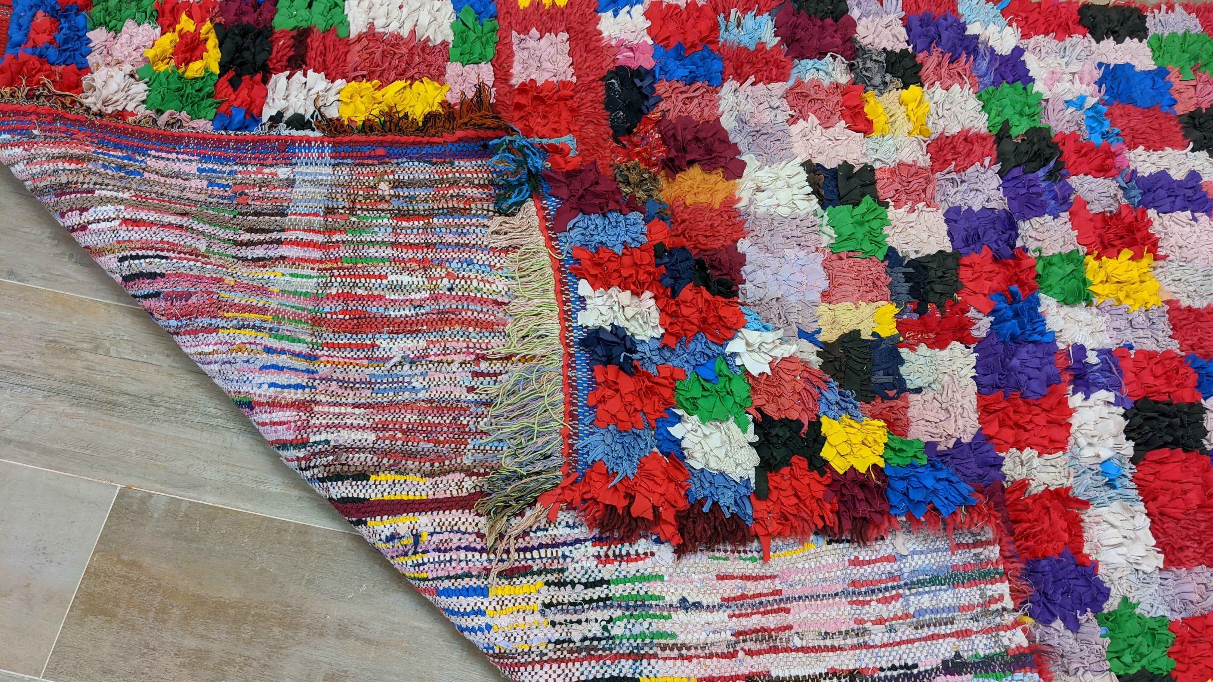 Vintage Boucherouite Rug - 255 x 115 cm || 8.37 x 3.77 feet - Image 9